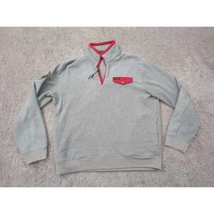 Polo Ralph Lauren Pullover Mens Large Gray‎ Sportsmen Respect Wildlife Patch